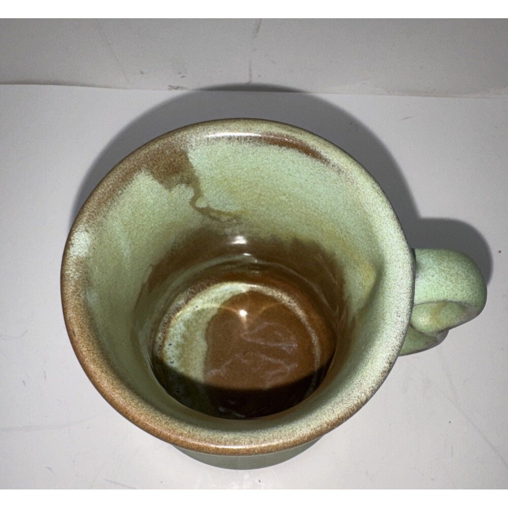 Frankoma Double Trigger Finger Blue Gray Coffee Mug Pottery C9 - Picture 2 of 8
